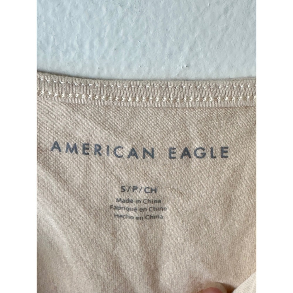 American Eagle Womens Bodysuit Set 2 Pack Beige Green Size Small Boho Clean Girl - Picture 4 of 9